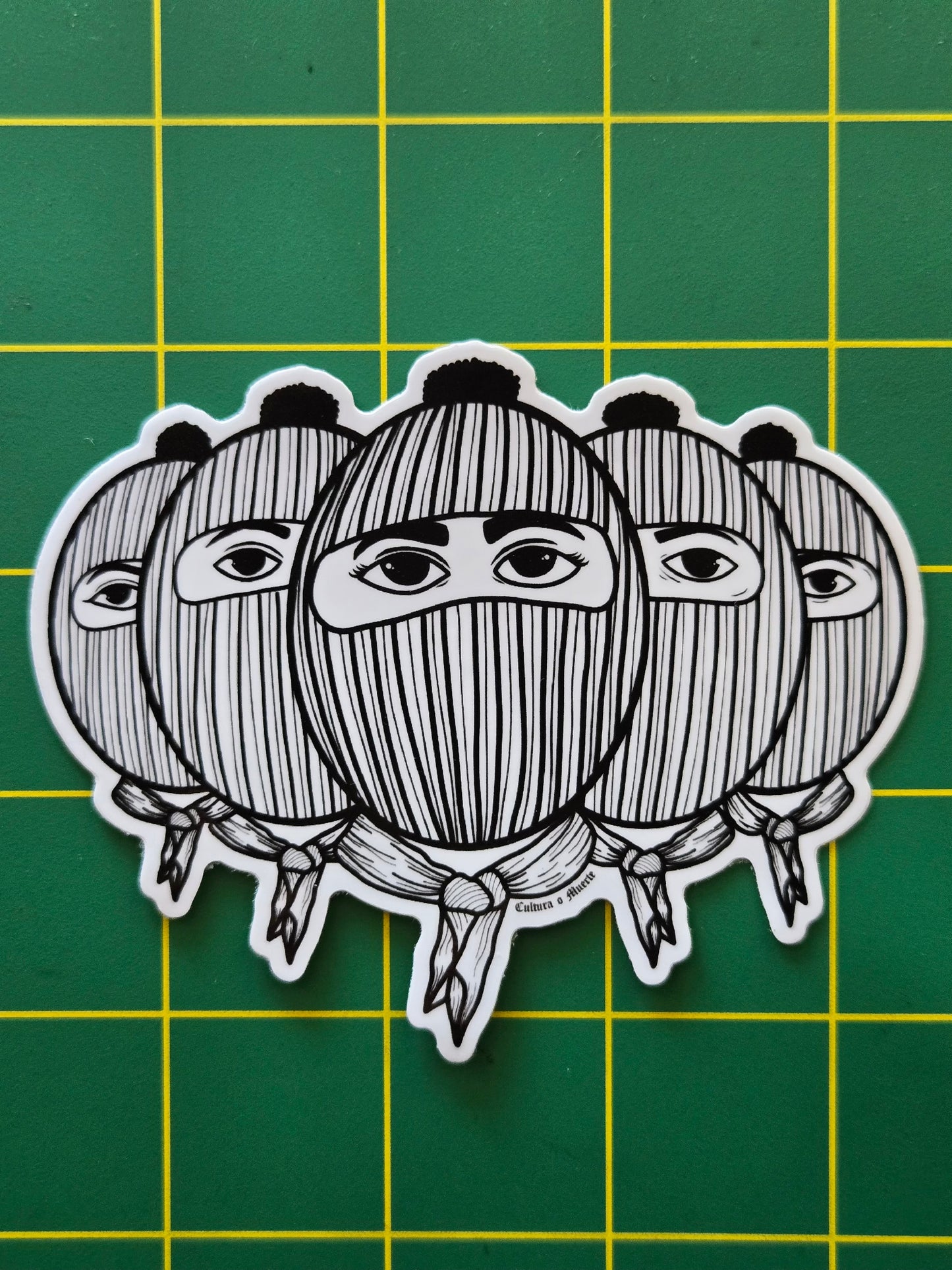 Zapatista Linocut Sticker