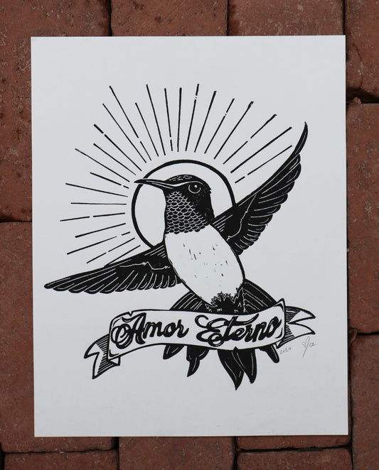 “Amor Eterno” Linocut Print