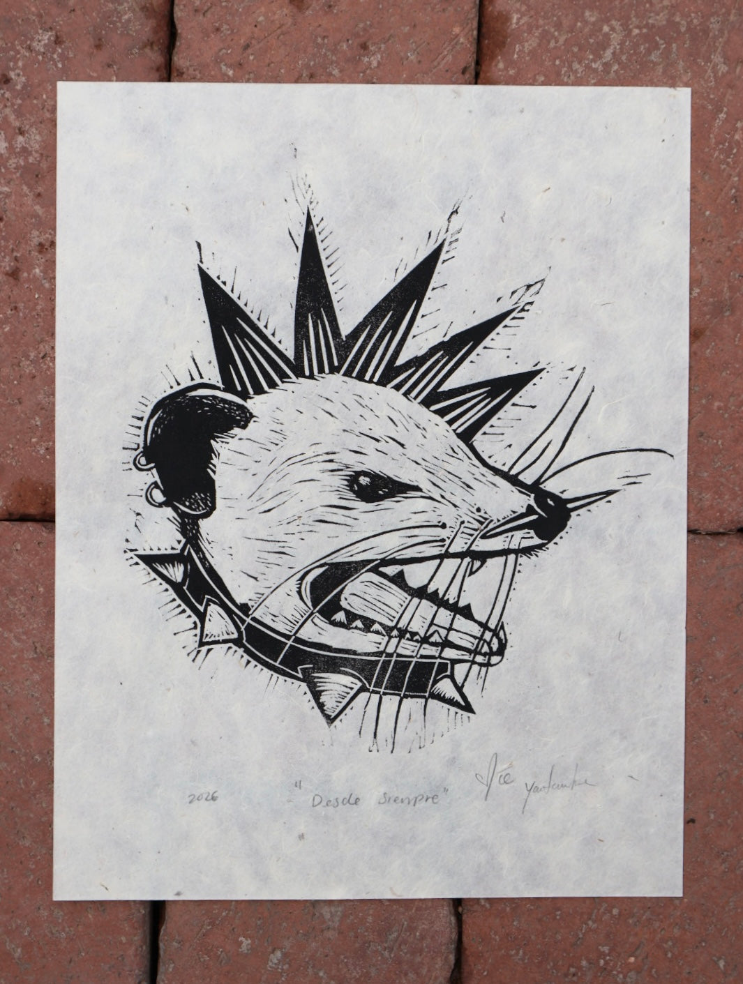 “Desde Siempre” Linocut Print