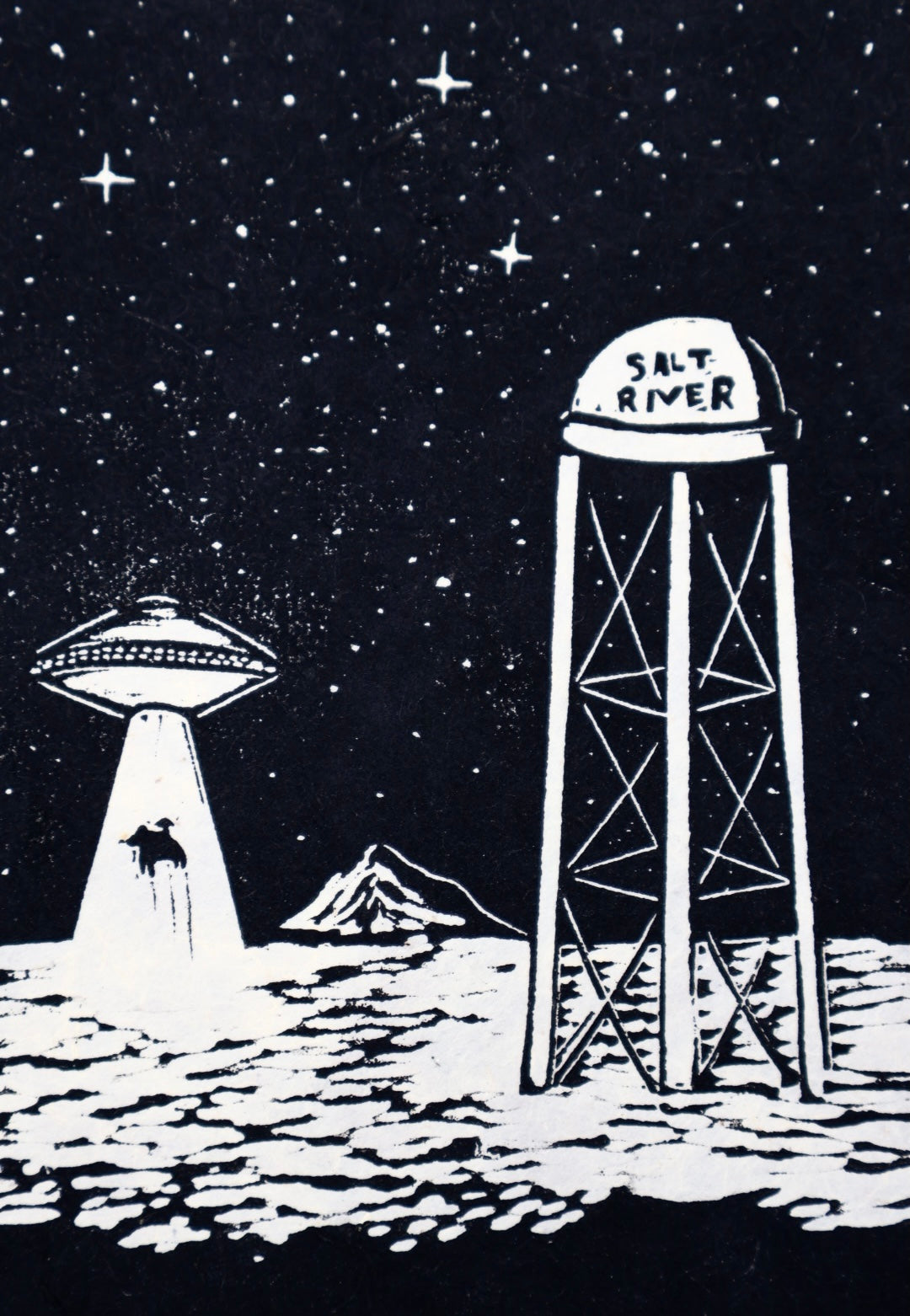 “Lights in the Rez” Linocut Print
