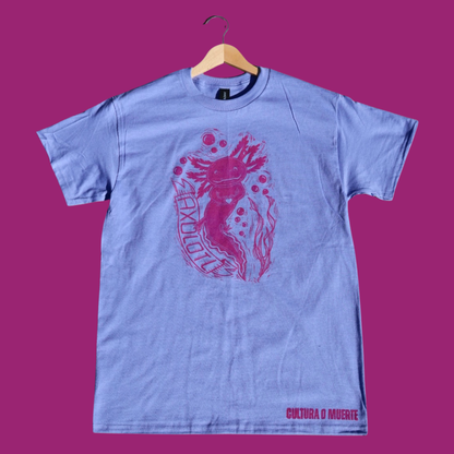 Axolotl Handprinted Linocut Shirt