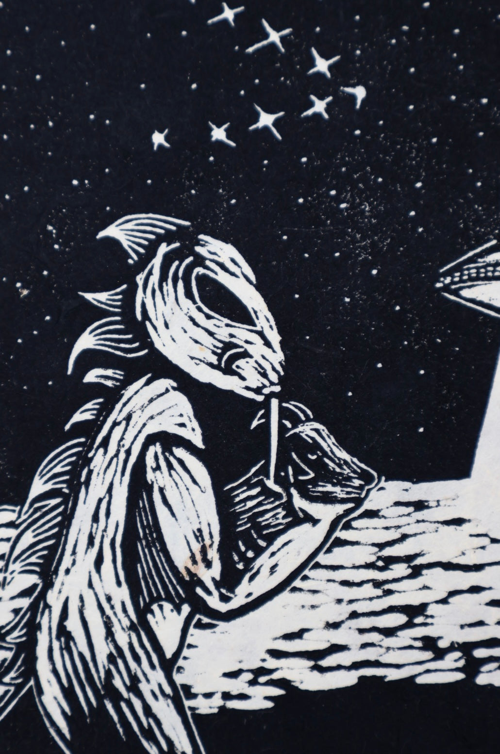 “Lights in the Rez” Linocut Print