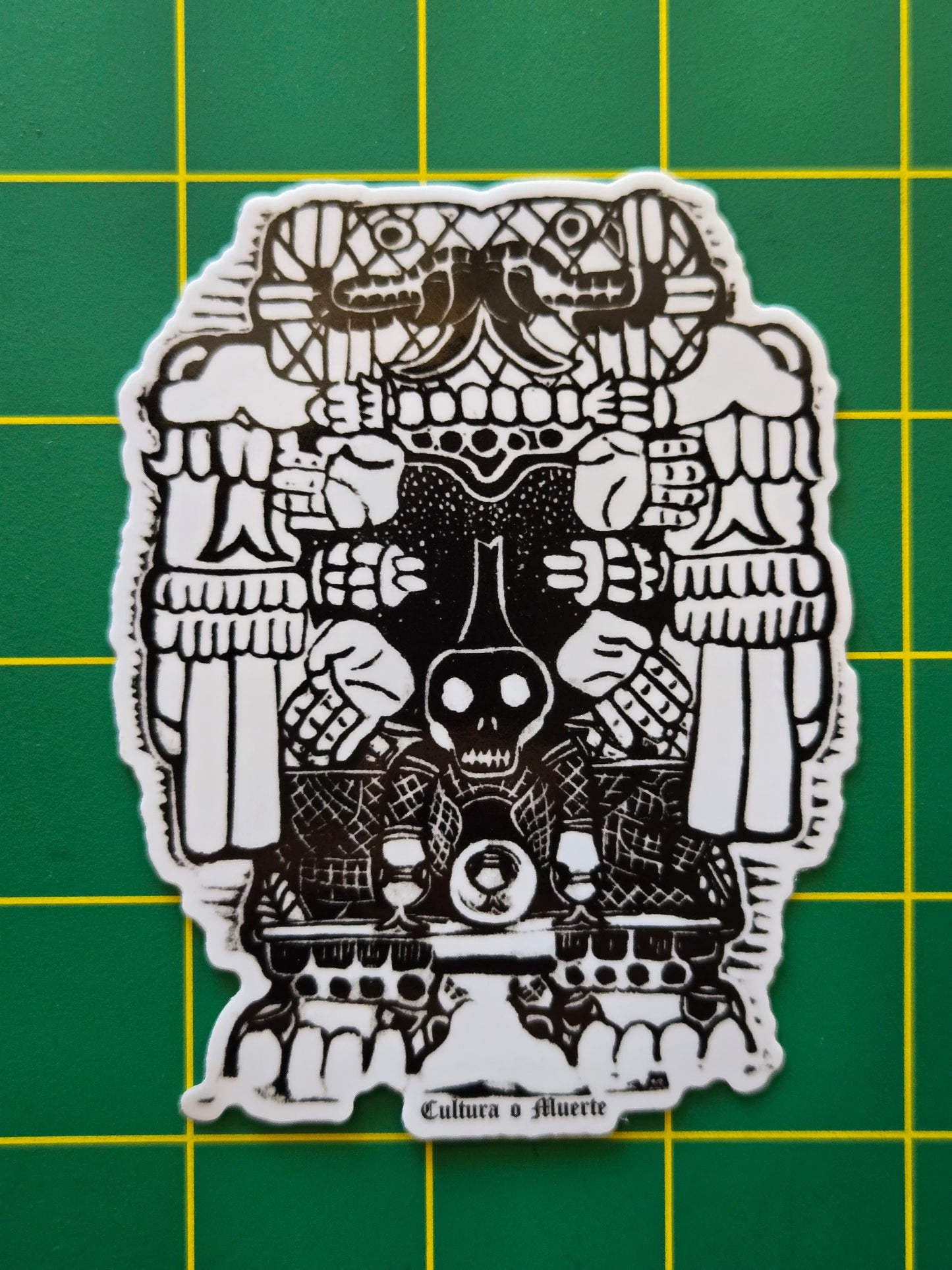 Coatlicue linocut Sticker