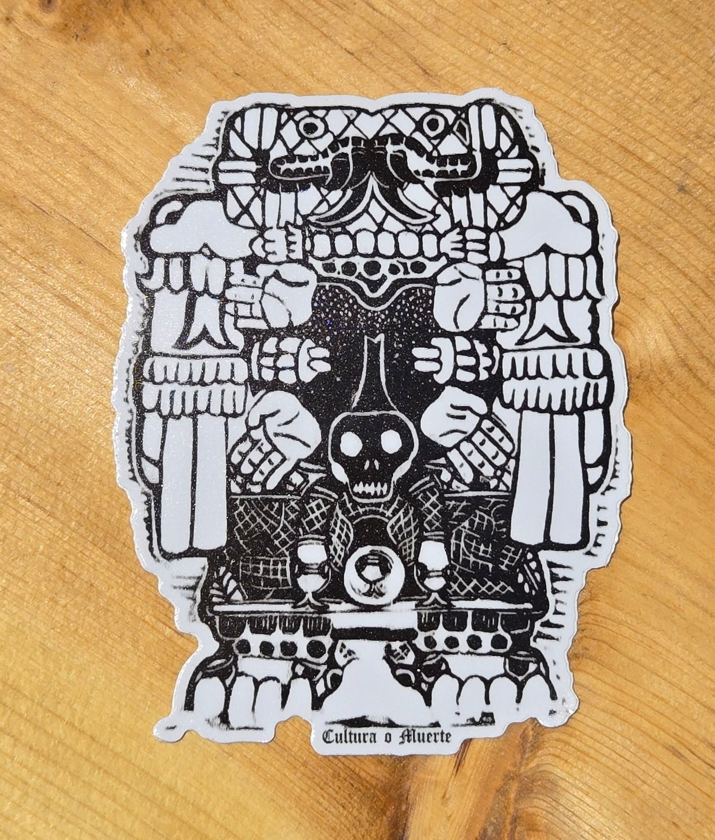 Coatlicue linocut Sticker