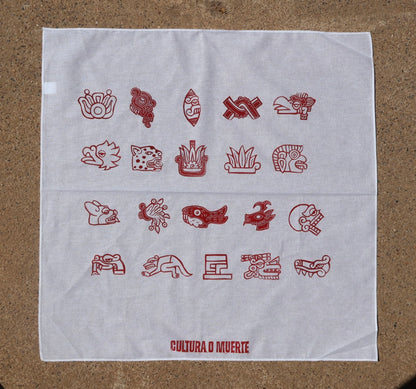Tonalpohualli Handprinted Bandana